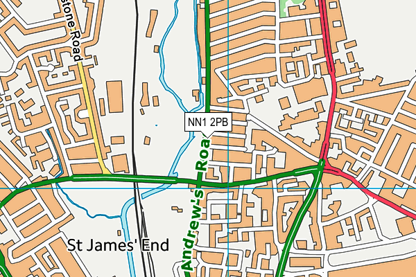NN1 2PB map - OS VectorMap District (Ordnance Survey)
