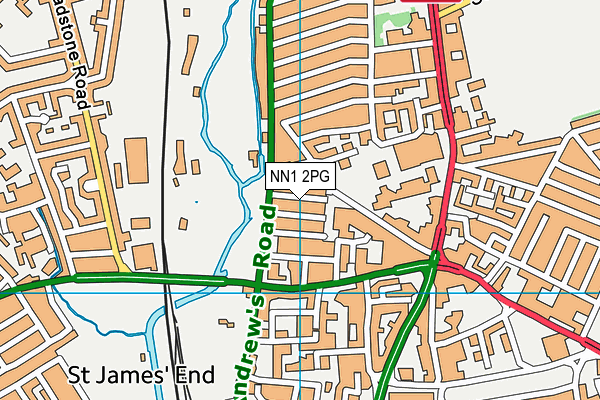 NN1 2PG map - OS VectorMap District (Ordnance Survey)