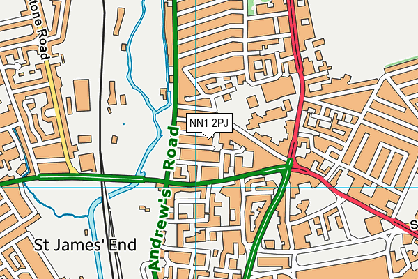NN1 2PJ map - OS VectorMap District (Ordnance Survey)