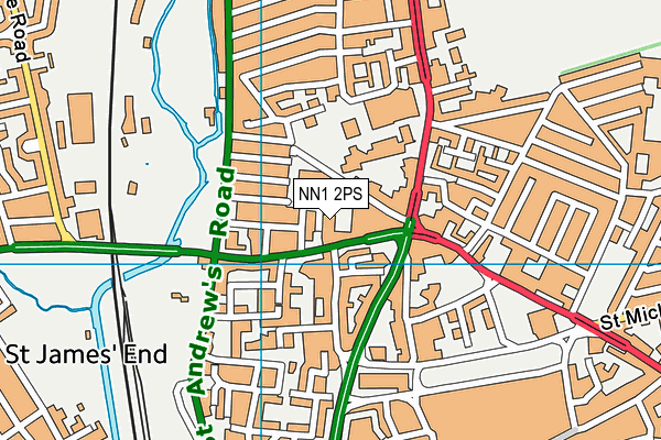 NN1 2PS map - OS VectorMap District (Ordnance Survey)