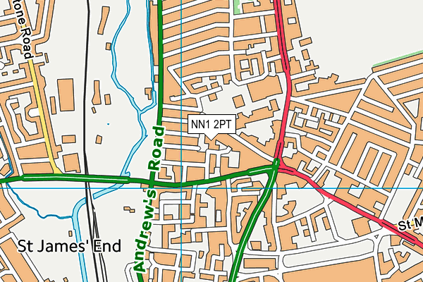 NN1 2PT map - OS VectorMap District (Ordnance Survey)