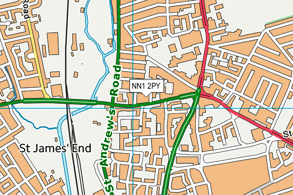 NN1 2PY map - OS VectorMap District (Ordnance Survey)