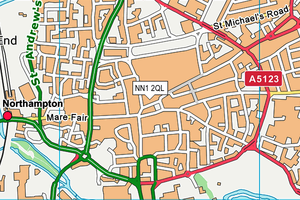NN1 2QL map - OS VectorMap District (Ordnance Survey)