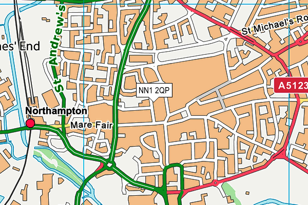 NN1 2QP map - OS VectorMap District (Ordnance Survey)
