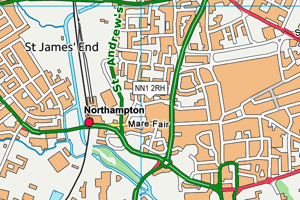 NN1 2RH map - OS VectorMap District (Ordnance Survey)