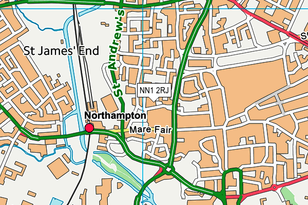 NN1 2RJ map - OS VectorMap District (Ordnance Survey)