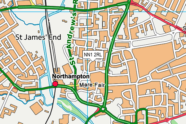 NN1 2RL map - OS VectorMap District (Ordnance Survey)