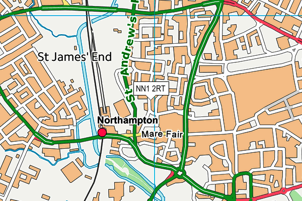 NN1 2RT map - OS VectorMap District (Ordnance Survey)