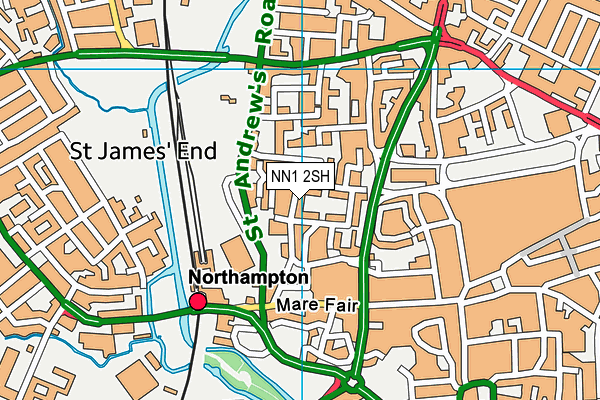 NN1 2SH map - OS VectorMap District (Ordnance Survey)
