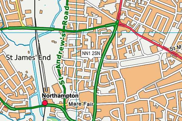 NN1 2SN map - OS VectorMap District (Ordnance Survey)