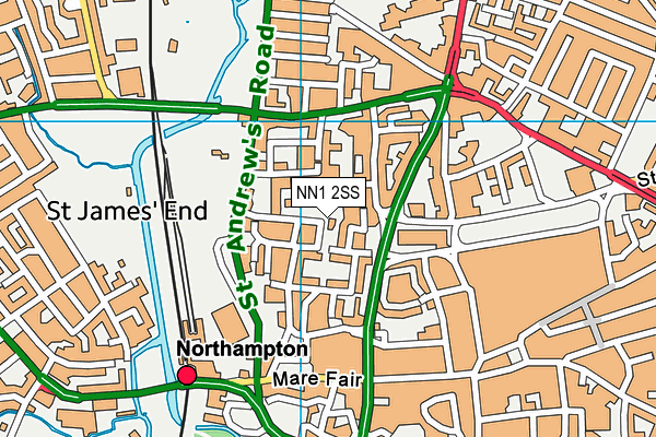 NN1 2SS map - OS VectorMap District (Ordnance Survey)