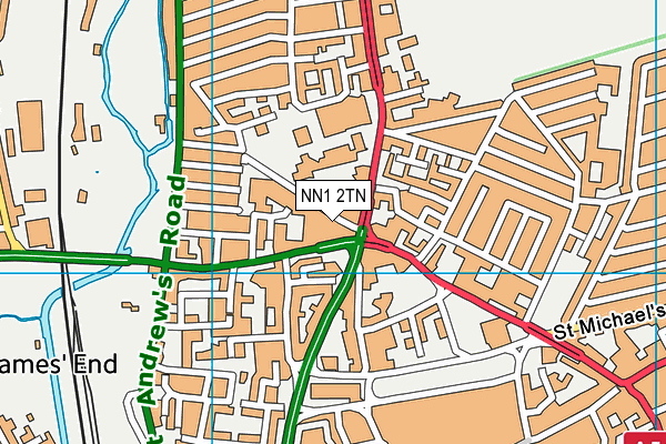 NN1 2TN map - OS VectorMap District (Ordnance Survey)