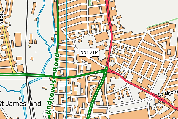 NN1 2TP map - OS VectorMap District (Ordnance Survey)