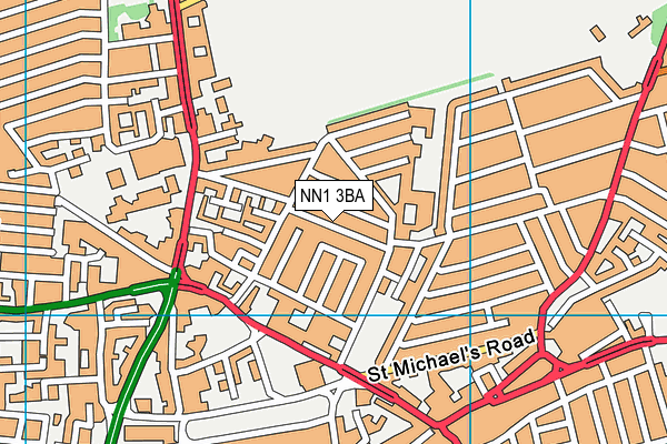 NN1 3BA map - OS VectorMap District (Ordnance Survey)