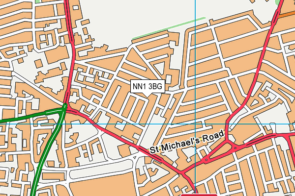 NN1 3BG map - OS VectorMap District (Ordnance Survey)
