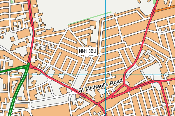 NN1 3BU map - OS VectorMap District (Ordnance Survey)