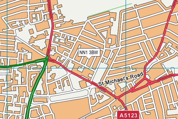 NN1 3BW map - OS VectorMap District (Ordnance Survey)