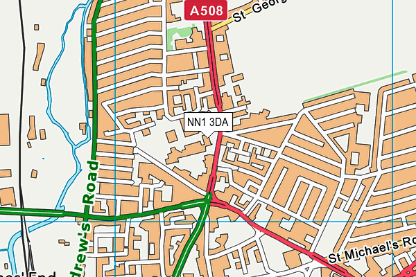 NN1 3DA map - OS VectorMap District (Ordnance Survey)
