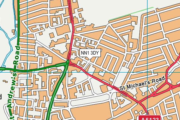 NN1 3DY map - OS VectorMap District (Ordnance Survey)