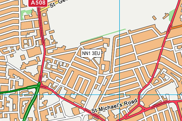 NN1 3EU map - OS VectorMap District (Ordnance Survey)