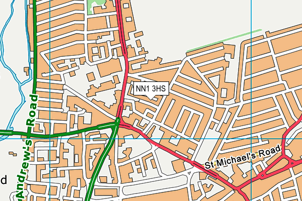 NN1 3HS map - OS VectorMap District (Ordnance Survey)