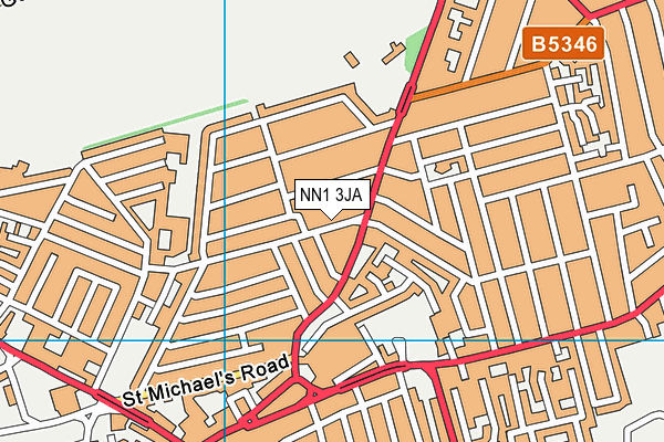 NN1 3JA map - OS VectorMap District (Ordnance Survey)