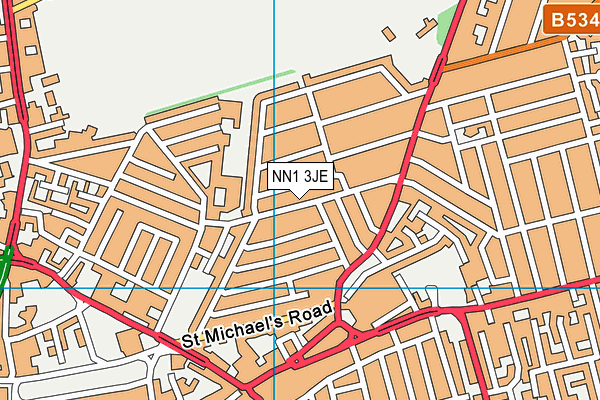 NN1 3JE map - OS VectorMap District (Ordnance Survey)