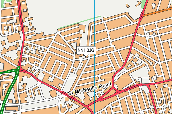 NN1 3JG map - OS VectorMap District (Ordnance Survey)