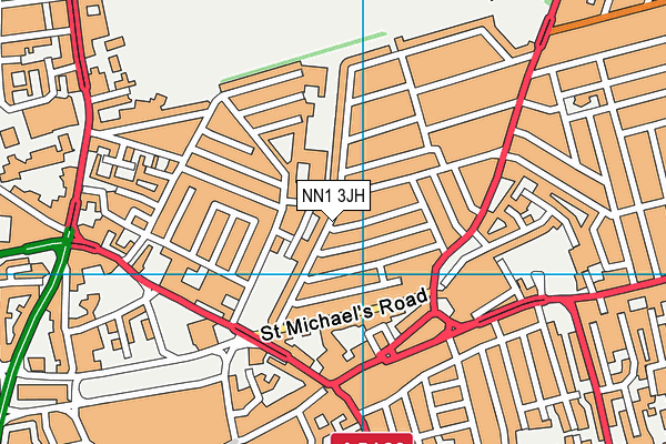 NN1 3JH map - OS VectorMap District (Ordnance Survey)