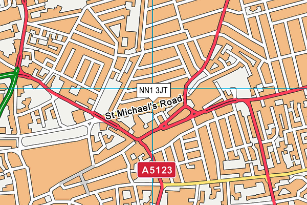 NN1 3JT map - OS VectorMap District (Ordnance Survey)