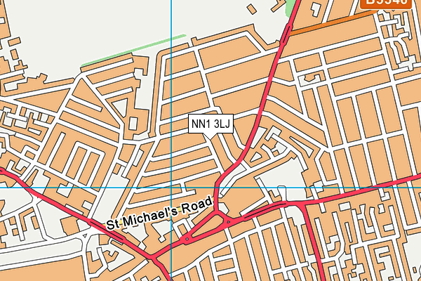 NN1 3LJ map - OS VectorMap District (Ordnance Survey)