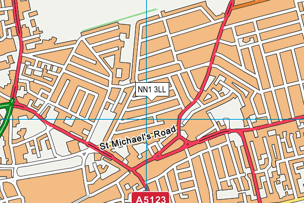 NN1 3LL map - OS VectorMap District (Ordnance Survey)