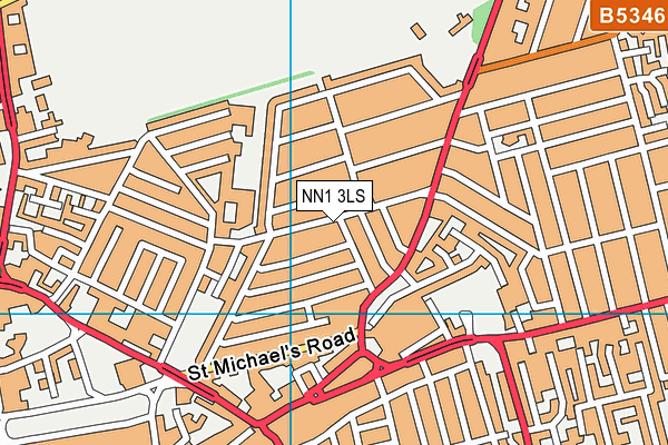 NN1 3LS map - OS VectorMap District (Ordnance Survey)