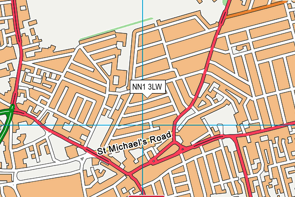 NN1 3LW map - OS VectorMap District (Ordnance Survey)