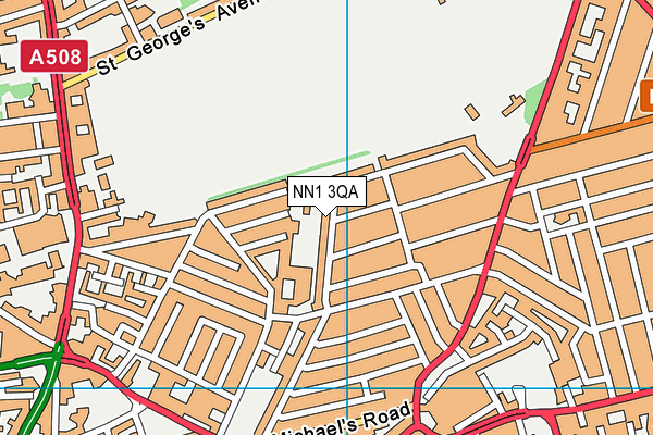 NN1 3QA map - OS VectorMap District (Ordnance Survey)