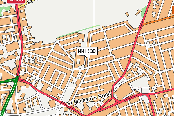 NN1 3QD map - OS VectorMap District (Ordnance Survey)