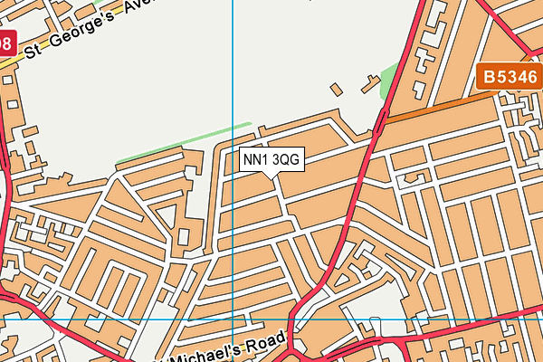 NN1 3QG map - OS VectorMap District (Ordnance Survey)