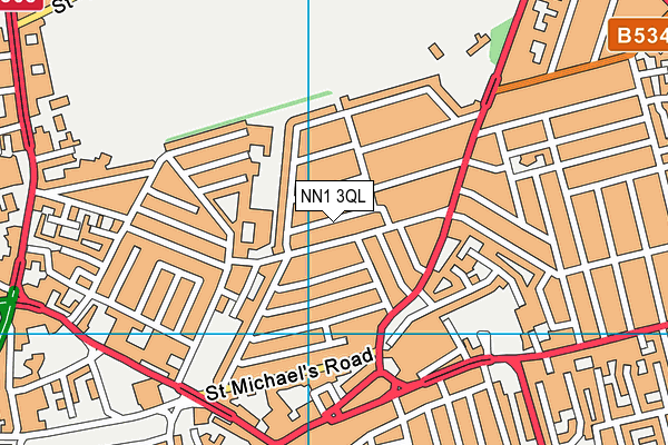 NN1 3QL map - OS VectorMap District (Ordnance Survey)