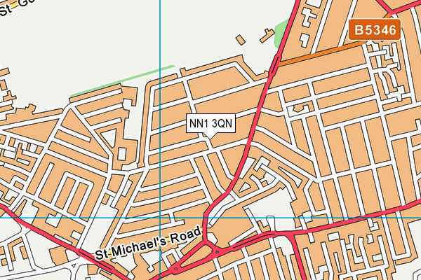 NN1 3QN map - OS VectorMap District (Ordnance Survey)