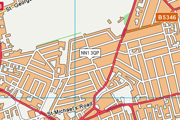 NN1 3QP map - OS VectorMap District (Ordnance Survey)