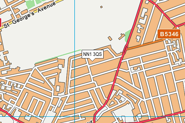 NN1 3QS map - OS VectorMap District (Ordnance Survey)