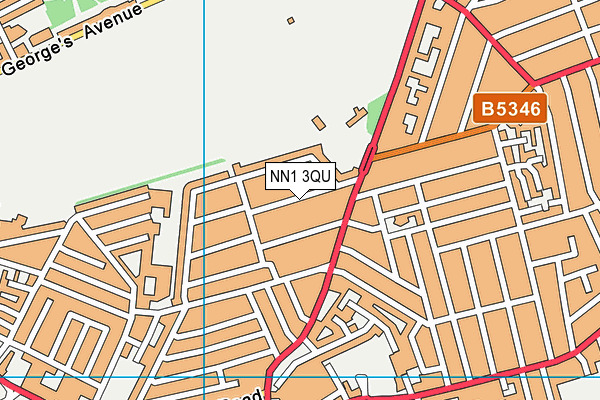NN1 3QU map - OS VectorMap District (Ordnance Survey)