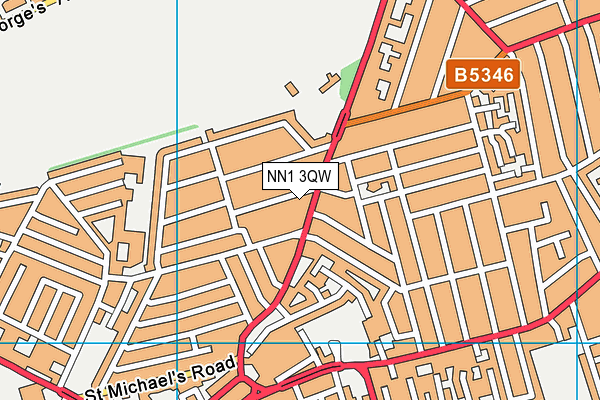 NN1 3QW map - OS VectorMap District (Ordnance Survey)