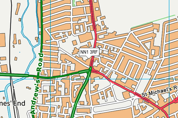 NN1 3RF map - OS VectorMap District (Ordnance Survey)