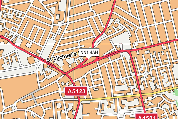 NN1 4AH map - OS VectorMap District (Ordnance Survey)