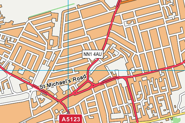 NN1 4AU map - OS VectorMap District (Ordnance Survey)