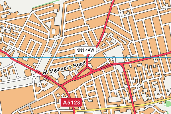 NN1 4AW map - OS VectorMap District (Ordnance Survey)