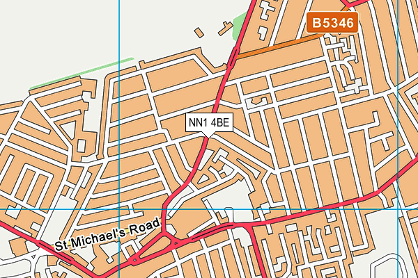 NN1 4BE map - OS VectorMap District (Ordnance Survey)