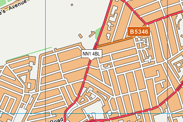 NN1 4BL map - OS VectorMap District (Ordnance Survey)