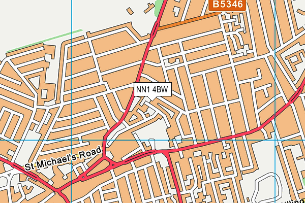 NN1 4BW map - OS VectorMap District (Ordnance Survey)